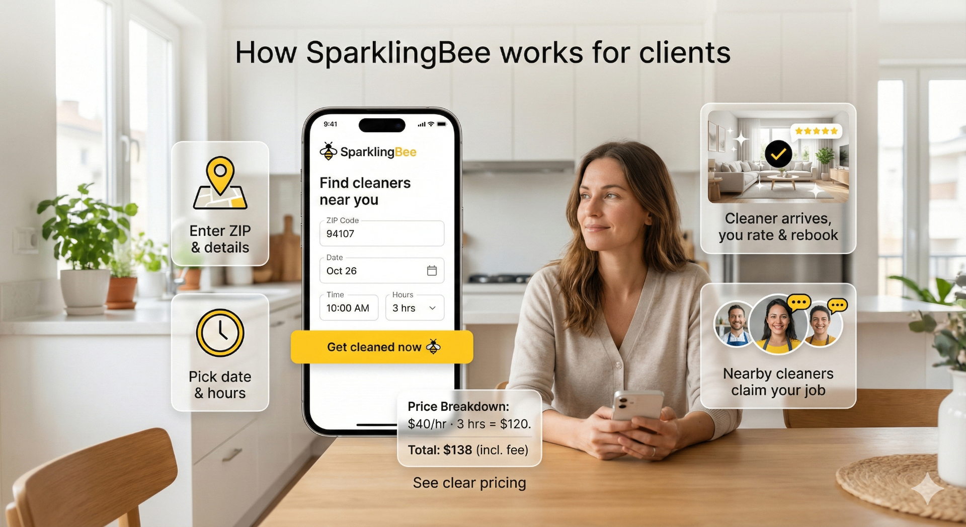 How It Works — Book Cleaners Online | SparklingBee